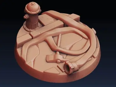 Set of street bases 2 3D print model