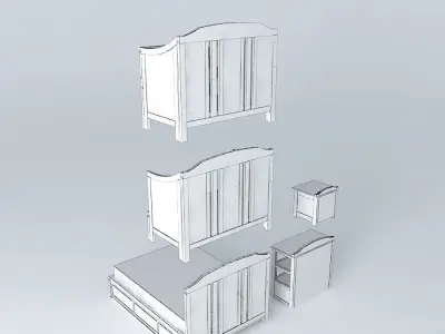 3InOne Child's Bedroom Ensemble Free 3D model