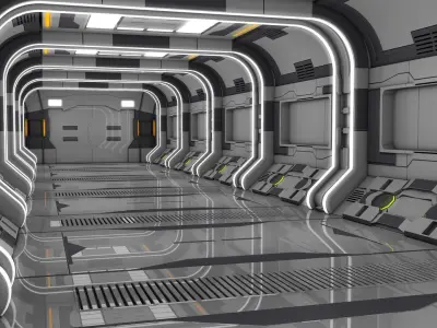 Sci Fi Corridor 3D model