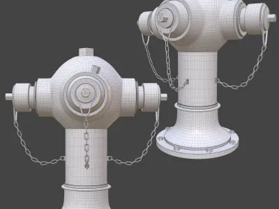 Street Hydrant 03 Low-poly 3D model