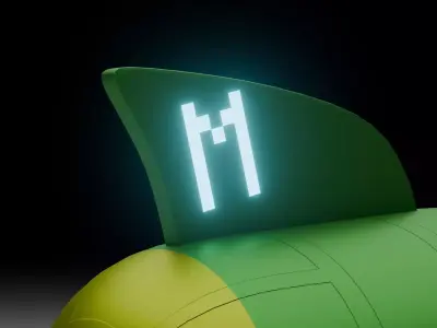 Stylized Alien Energy Weapon Sci-Fi Game Asset Low-poly 3D model