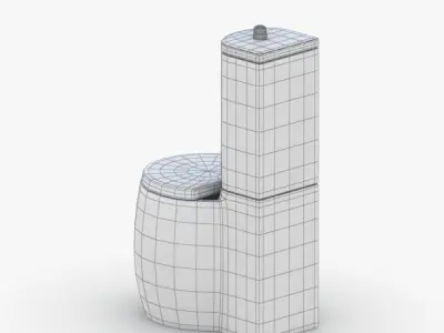 1542 - Toilet Low-poly 3D model