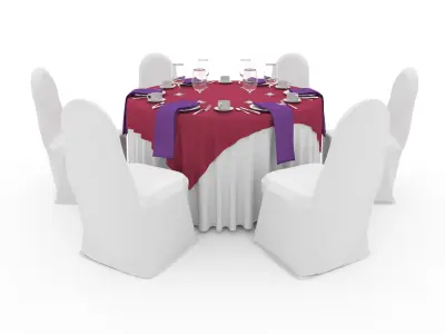 Collection Banquet Table and Chair 13 3D Model Pack