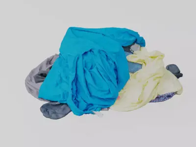 Pile of Clothes 3D Scanned Shirts Low-poly 3D model