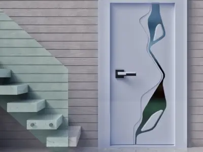 Modern Entrance Door 3D model