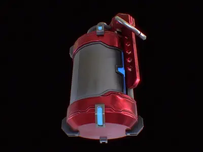 Cyberpunk LightGranade Low-poly 3D model