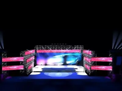Stage party concert fashion catwalk T station  55 3D model