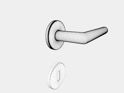 Round door handle 3D model