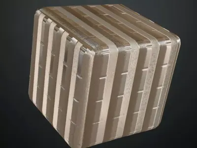 Silver Corrugated Metal Grill PBR Seamless Texture