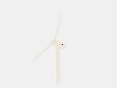  Wind 450KW Turbine  Low-poly 3D model