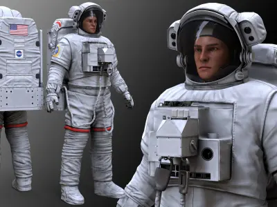 CS05 Space Suit LITE VERSION Low-poly 3D model