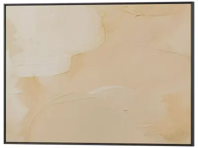 Set of 3 Abstract Paintings in Frames 3D model 18
