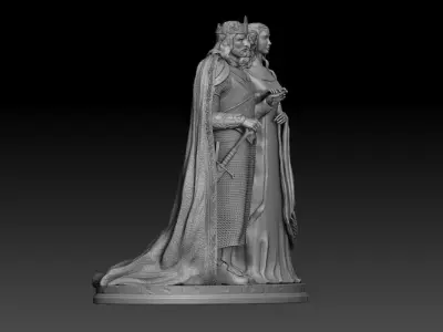 ARWEN ARAGORN CORONATION THE LORD OF THE RINGS THE RETURN  KING 3D model