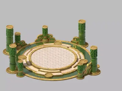 Game Building - Xinshoucun platform 011 3D model