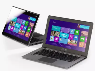 Asus TAICHI 31 convertible hybrid dual-screen ultrabook Low-poly 3D model
