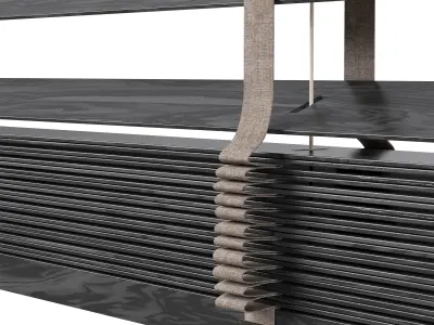 Wooden blinds Set 24 3D model