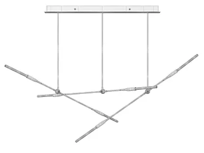 SORENTHIA TRIPLE CHANDELIER Low-poly 3D model