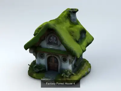 Fantasy Forest Houses 3D Model Pack