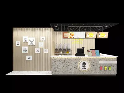 Milk tea shop 3D model