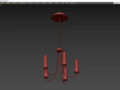 PORTICO OUTDOOR CHANDELIER Low-poly 3D model