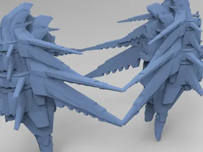 Sci-Fi Insectoid ship base 7 3D model