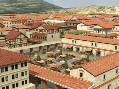 Ancient Town Low-poly 3D model