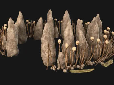 CULT SACRIFICE PLACE JUNGLE SWAMP TRIBE TRIBAL AAA COLLECTION Low-poly 3D model