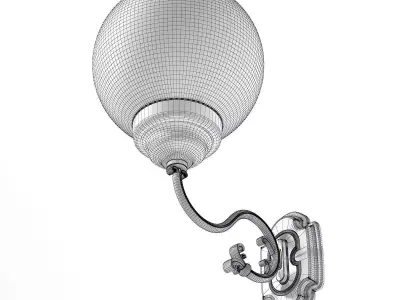 Classic Wall Exterior Lamp 3D Model 3D model