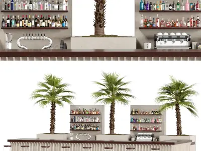 Bar 21 Exterior Bar 3 130 Bottles 3D model