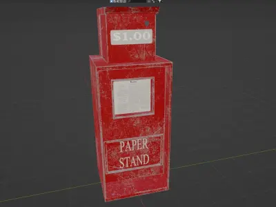 News Paper Dispenser Low-poly 3D model
