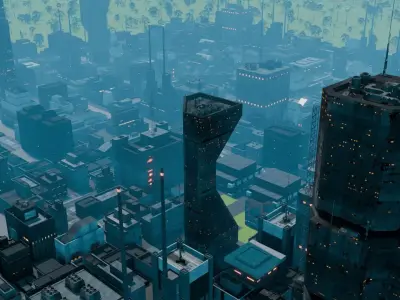 Alien Planet Sci-Fi City 16 3D model
