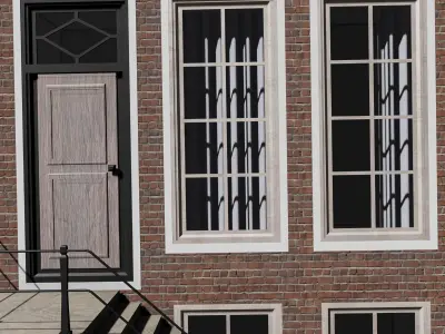 Amsterdam Street Building No202 Low-poly 3D model