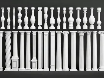 European architectural order 3D model