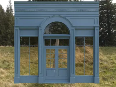 front cafe coffee shop 3D model - 3 3D model