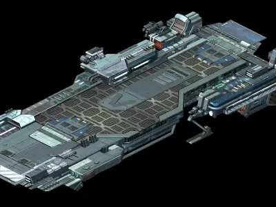 Space Station - Bridge 02 3D model