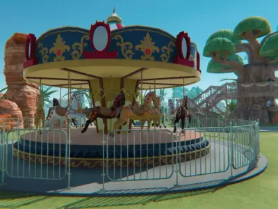 Horse carousel 3D model