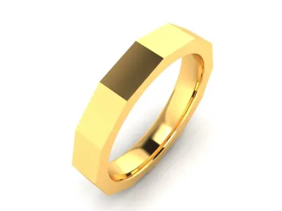 Solitaire Wedding Engagement Ring 3D print model 5