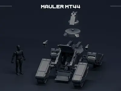 Mauler vehicle scifi 3D print model
