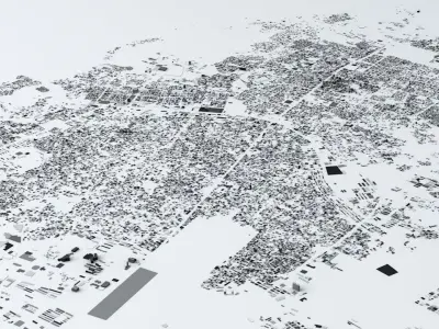 Dhaka Streets and Buildings 3D model