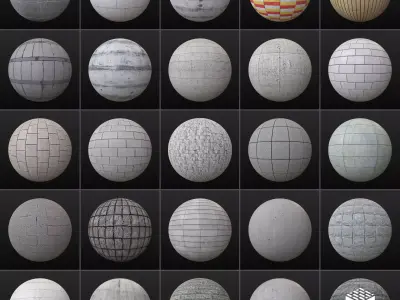 25 PBR Concrete Textures 02 Texture