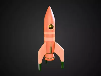 Wooden Rocket Nexus Low-poly 3D model