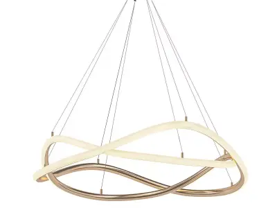 PORTAL pendant light with two curved lines hanging from ceiling 3D model