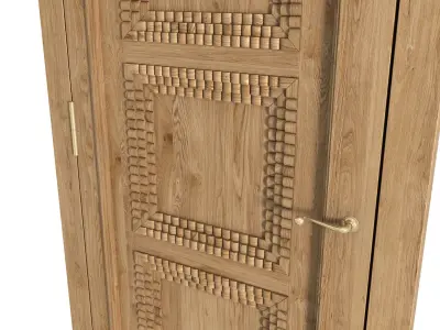 Modern wood door 3D model