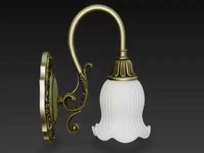 Vintage Wall Lamp PBR Game ready 3D model