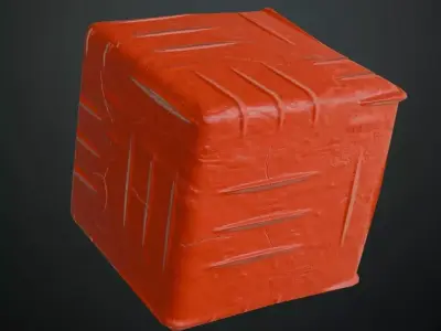 Diamond Metal Plate Red PBR Seamless Texture