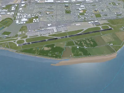 Liverpool John Lennon Airport Low-poly 3D model