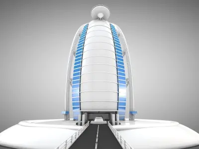 Burj Al Arab Low-poly 3D model