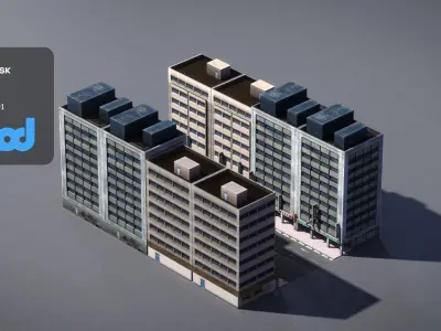 TW Street with handbag shop 3D model