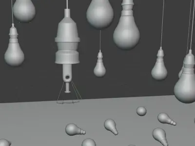 LowPoly Light bulb 3d model Low-poly 3D model
