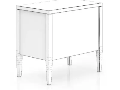 Light Wood Bedside Cabinet 3D model